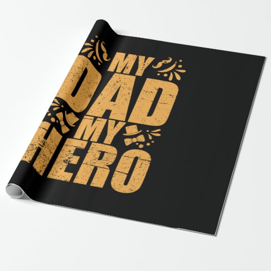 Vaderdag Mijn Vader Mijn Held Cadeaupapier (Uitgerold)