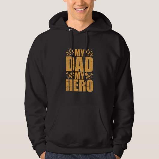 Vaderdag Mijn Vader Mijn Held Hoodie (Voorkant)