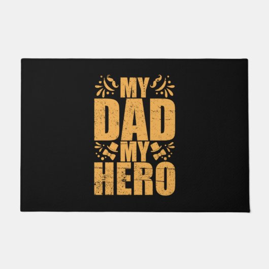 Vaderdag Mijn vader Mijn Hero Deurmat (Voorkant)