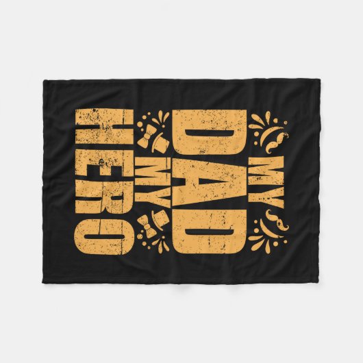 Vaderdag Mijn vader Mijn Hero Fleece Deken (Voorkant (Horizontaal))