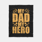 Vaderdag Mijn vader Mijn Hero Fleece Deken (Voorkant)
