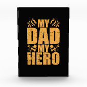 Vaderdag Mijn vader Mijn Hero Fotoblokken (Voorkant)