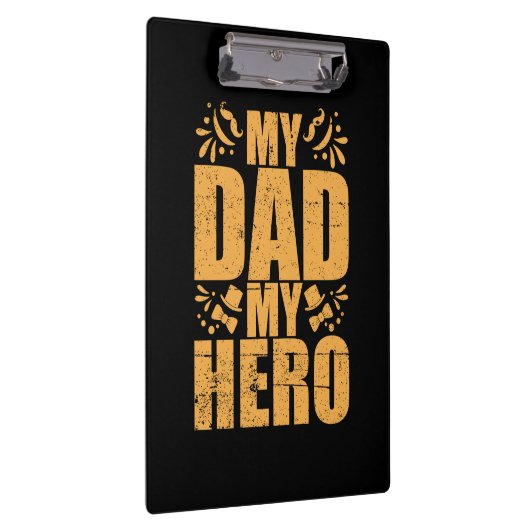 Vaderdag Mijn vader Mijn Hero Klembord (Rechts)