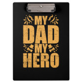 Vaderdag Mijn vader Mijn Hero Klembord (Voorkant)