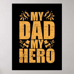 Vaderdag Mijn vader Mijn Hero Poster