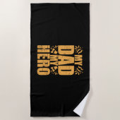 Vaderdag Mijn vader Mijn Hero Strandlaken (Voorkant)