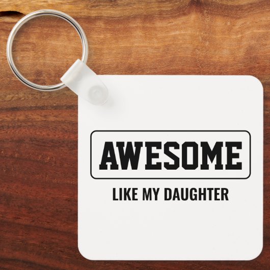 Vaderdag Minimalistisch GEWELDIGE, NET ALS MIJN DO Sleutelhanger (Voorkant)