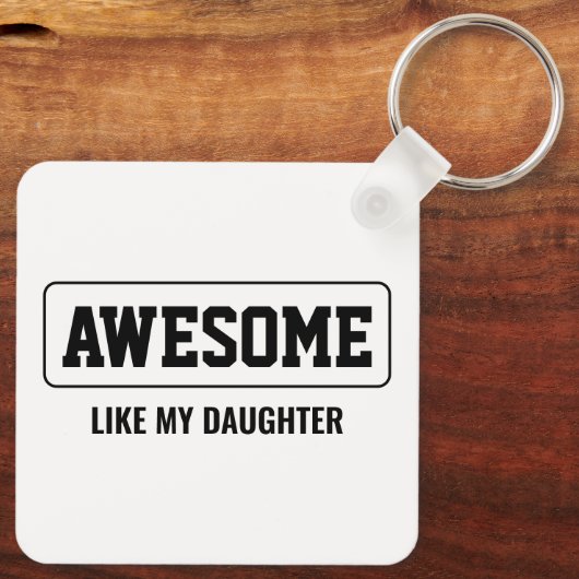 Vaderdag Minimalistisch GEWELDIGE, NET ALS MIJN DO Sleutelhanger (Achterkant)