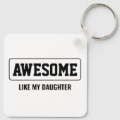 Vaderdag Minimalistisch GEWELDIGE, NET ALS MIJN DO Sleutelhanger (Achterkant)