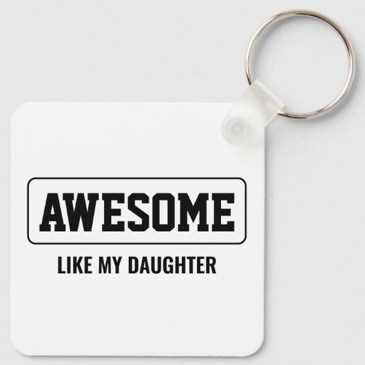 Vaderdag Minimalistisch GEWELDIGE, NET ALS MIJN DO Sleutelhanger (Achterkant)