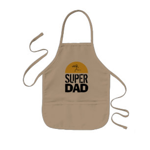Vaderdag Modern design "SUPER DAD"-ster Kinder Schort