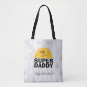 Vaderdag modern design "SUPER DAD" Trendy Tote Bag (Voorkant)