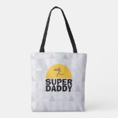 Vaderdag modern design "SUPER DAD" Trendy Tote Bag (Achterkant)