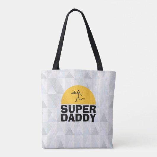 Vaderdag modern design "SUPER DAD" Trendy Tote Bag (Achterkant)