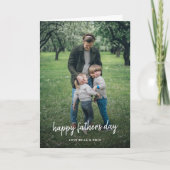 Vaderdag | Modern script Stijlvolle pa-foto Kaart (Voorkant)
