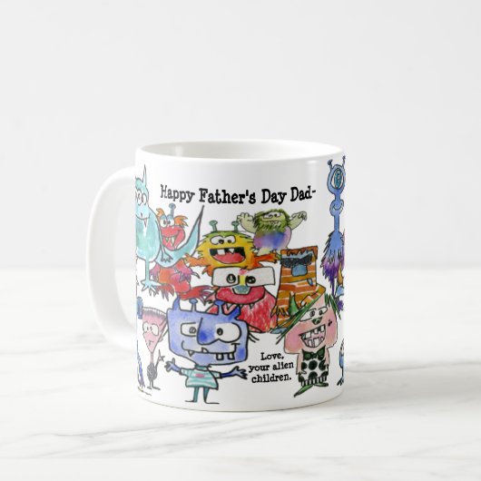 Vaderdag Mok Alien Children (Voorkant links)