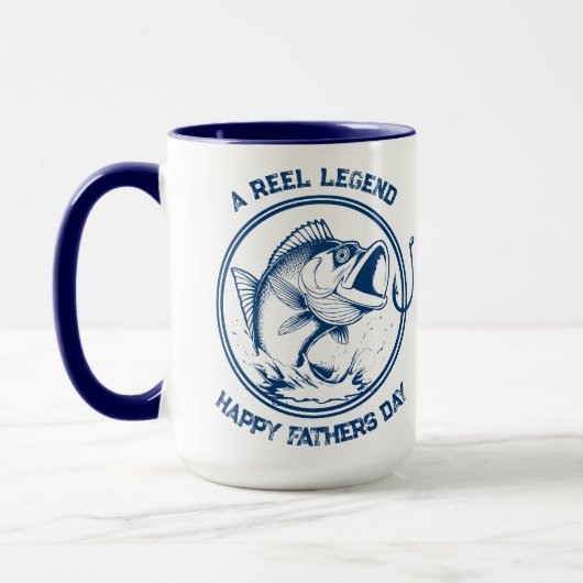 Vaderdag Mok-bas Fish-A Reel Legend Mok (Links)