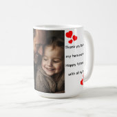 Vaderdag Mok met aangepaste foto - cadeau voor pap (Voorkant rechts)