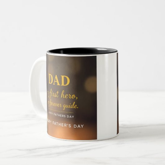 Vaderdag Mok – Pap, jij bent mijn eerste heldin (Voorkant links)