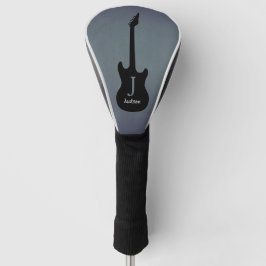 Vaderdag Monogram Blauw Grijs Elektrische Gitaar Golfheadcover