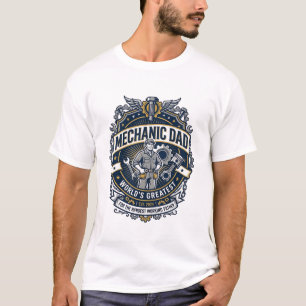 Vaderdag monteur vader T-shirt grappige werkende v