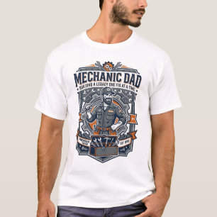 Vaderdag monteur vader T-shirt grappige werkende v
