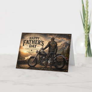 Vaderdag Motor Kaart Papa Biker Groet