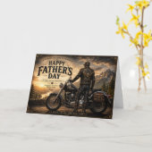 Vaderdag Motor Kaart | Papa Biker Groet  (Gele Bloem)