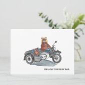 Vaderdag-motorfiets met Sidecar-Beren (Staand voorkant)