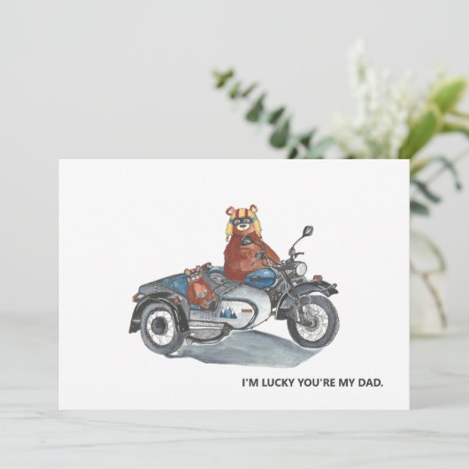 Vaderdag-motorfiets met Sidecar-Beren (Staand voorkant)