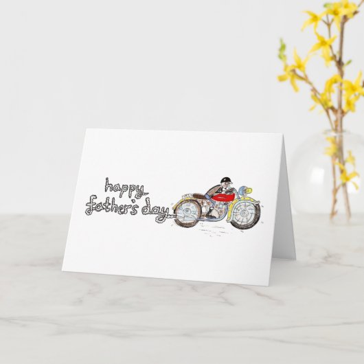 Vaderdag motorrijder kaart (Gele Bloem)