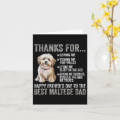 Vaderdag naar de beste Maltese vader - Maltese hon Kaart (Gele Bloem)