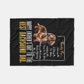 Vaderdag naar de beste teckel papa - teckel fleece deken (Voorkant (Horizontaal))