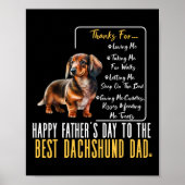Vaderdag naar de beste teckel papa - teckel poster (Voorkant)