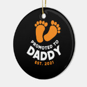 Vaderdag | Naar papa bevorderd in 2021 Keramisch Ornament (Links)