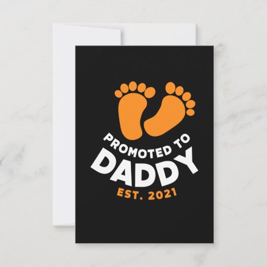 Vaderdag | Naar papa bevorderd in 2021 RSVP Kaartje (Voorkant)
