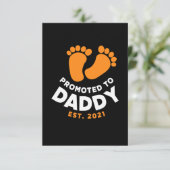 Vaderdag | Naar papa bevorderd in 2021 RSVP Kaartje (Staand voorkant)