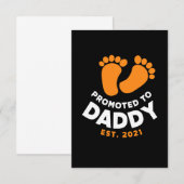 Vaderdag | Naar papa bevorderd in 2021 RSVP Kaartje (Voorkant / Achterkant)