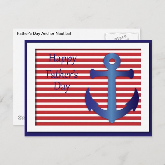 Vaderdag Nautisch anker Briefkaart (Voorkant / Achterkant)