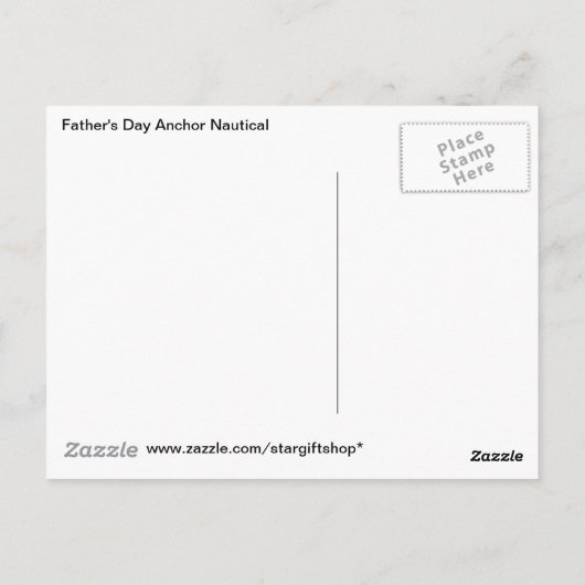 Vaderdag Nautisch anker Briefkaart (Achterkant)
