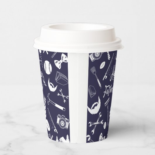 Vaderdag Navy Papieren Bekers (Rechts)