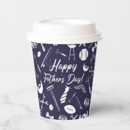 Vaderdag Navy Papieren Bekers