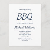 Vaderdag New Dad BBQ Eenvoudige Bold Typografie Uitnodiging Briefkaart (Voorkant)