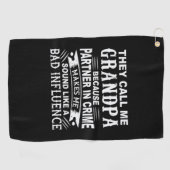 Vaderdag noemen ze me opa golfhanddoek (Horizontaal)