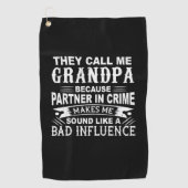 Vaderdag noemen ze me opa golfhanddoek (Voorkant)