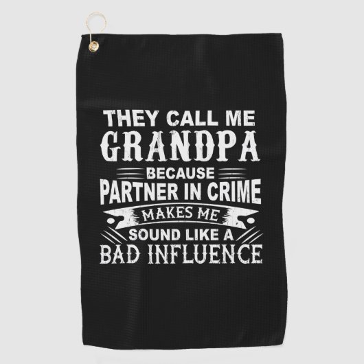 Vaderdag noemen ze me opa golfhanddoek (Voorkant)