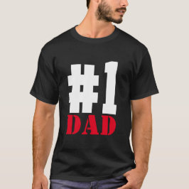 Vaderdag nummer 1 Papa Black T-shirt