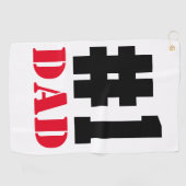 Vaderdag nummer 1 vader golfhanddoek (Horizontaal)
