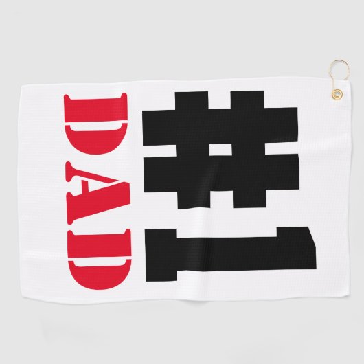 Vaderdag nummer 1 vader golfhanddoek (Horizontaal)
