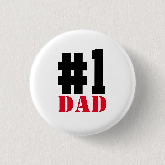Vaderdag nummer 1 vader ronde button 3,2 cm (Voorkant)